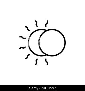 Eclipse icon vector logo set collection or bundle pack group Stock Vector