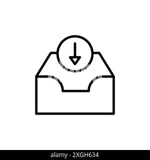 Inbox icon vector logo set collection or bundle pack group Stock Vector