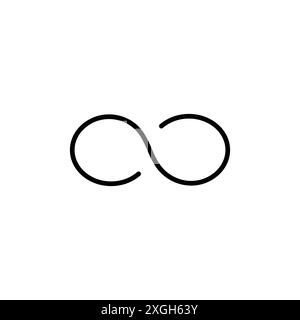Infinity icon vector logo set collection or bundle pack group Stock Vector