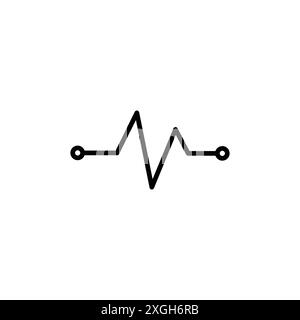 Pulse icon vector logo set collection or bundle pack group Stock Vector