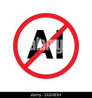No ai sign vector logo set collection or bundle pack group Stock Vector