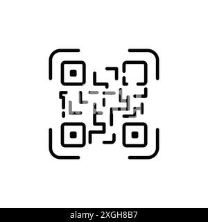 Qrcode icon vector logo set collection or bundle pack group Stock Vector