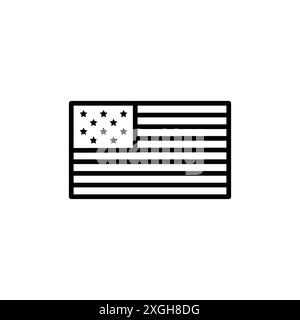 USA flag icon vector logo set collection or bundle pack group Stock Vector