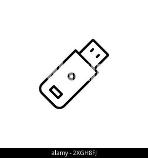 USB pendrive icon vector logo set collection or bundle pack group Stock Vector