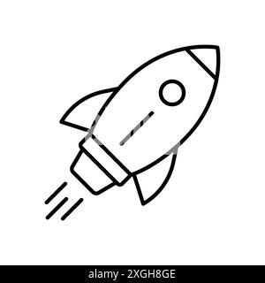 Rocket lunch icon vector logo set collection or bundle pack group Stock Vector