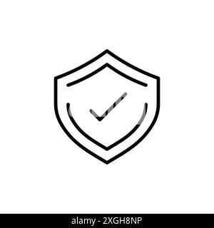 Shield check icon vector logo set collection or bundle pack group Stock Vector