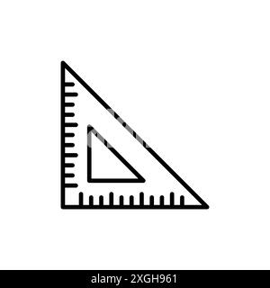 Triangle Ruler icon vector logo set collection or bundle pack group Stock Vector