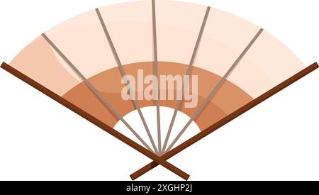 Traditional japanese fan, often used in hot weather for cooling down or as a decorative item Stock Vector