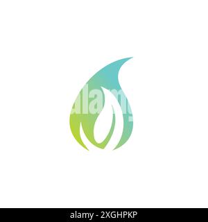 Water leaf Logo Design. Nature Logo Icon Stock Vector