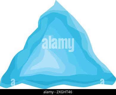 Big iceberg is floating on the water, a symbol of global warming Stock Vector