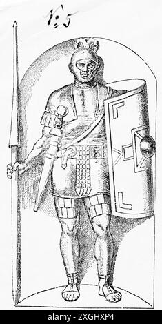 ancient world, Roman Empire, military, legionary Gaius Valerius Crispus, soldier of the 8th Legion, ADDITIONAL-RIGHTS-CLEARANCE-INFO-NOT-AVAILABLE Stock Photo