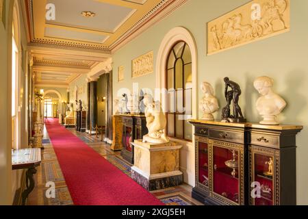 Isle of Wight Osborne House Isle of Wight East Cowes Isle of Wight England UK GB Europe - Interior Royal apartments, the corridor to State rooms Stock Photo