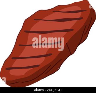 braai steak grill cartoon vector illustration Stock Vector Image & Art ...