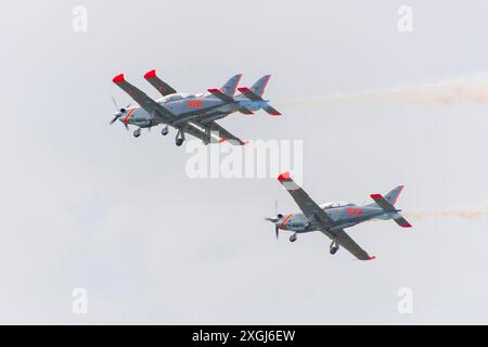 Orlik Aerobatic Team at Antidotum Air Show 2024 in Leszno, Poland Stock Photo