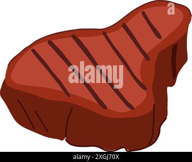 braai steak grill cartoon vector illustration Stock Vector Image & Art ...