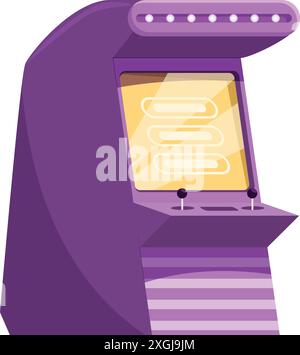 Yellow and purple video game joystick with buttons diagonally placed ...