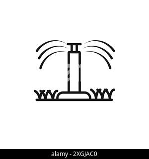 Automatic irrigation sprinklers icon vector logo set collection for web app ui Stock Vector