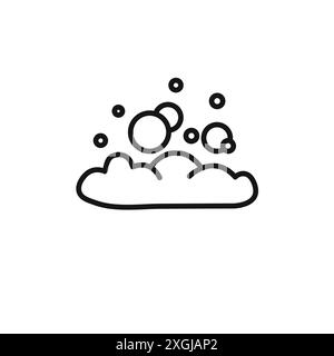 Bubbles and foam icon vector logo set collection for web app ui Stock Vector