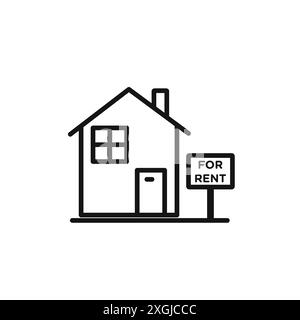 House rent icon vector logo set collection for web app ui Stock Vector