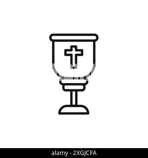 Holy chalice icon vector logo set collection for web app ui Stock Vector