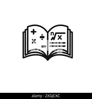 Maths book icon vector logo set collection for web app ui Stock Vector