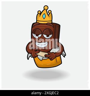 Chocolate With Love struck expression. Mascot cartoon character for flavor, strain, label and packaging product. Vector Illustration Stock Vector