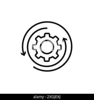 processing icon vector logo set collection for web app ui Stock Vector