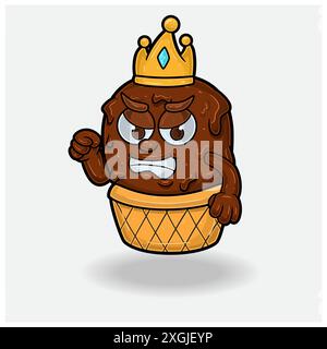 angry ice cream mascot vector illustration cartoon style Stock Vector ...