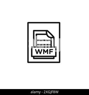 WMF File Document Icon vector logo set collection for web app ui Stock Vector