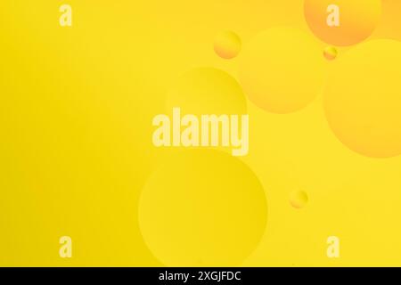 Abstract yellow background with bubbles in water. 3d rendering, 3d illustration Stock Photo