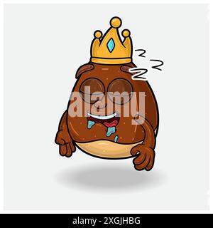 Chestnut Mascot Character Cartoon With Sleep expression. For brand, label, packaging and product. Vector Illustrations Stock Vector