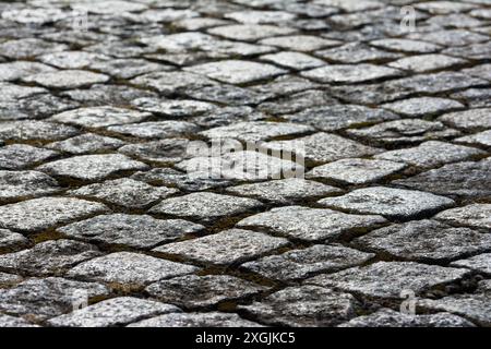 A natural stone pavement surface Stock Photo