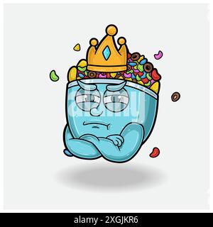 Cereals Mascot Character Cartoon With Jealous expression. For brand, label, packaging and product. Vector Illustration Stock Vector