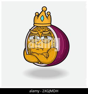 Passion Fruit Mascot Character Cartoon With Jealous expression. For brand, label, packaging and product. Vector Illustration Stock Vector