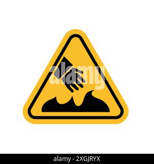 Hot surface do not touch danger sign icon vector logo set collection for web app ui Stock Vector