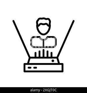 Holographic Display icon vector logo set collection for web app ui Stock Vector