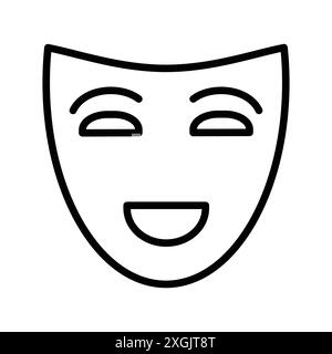 Theatrical mask icon vector logo set collection for web app ui Stock Vector