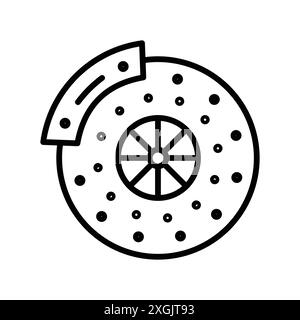 Car brake disk with caliper icon vector logo set collection for web app ui Stock Vector