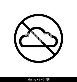 cloud sync disable icon vector logo set collection for web app ui Stock Vector