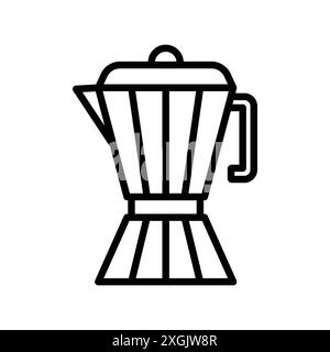 moka pot icon vector logo set collection for web app ui Stock Vector