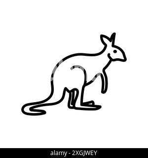 kangaroo icon vector logo set collection for web app ui Stock Vector