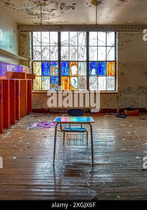 Abandoned school in Pennsylvania,  Photo by Cindy Vasko Stock Photo