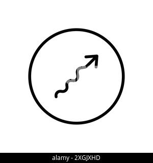 undulating arrow icon vector logo set collection for web app ui Stock Vector