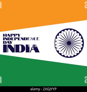 India Independence Day vector icon. India day banner. Happy Independence Day India 15 August Stock Vector