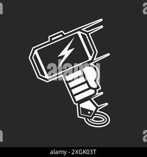 Thor Hammer Icon in trendy flat style isolated on grey background, for your web site design, app, logo, UI. Vector illustration, EPS10. Stock Vector