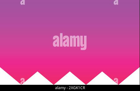 Pink and purple gradient banner with three triangles pointing down Stock Vector