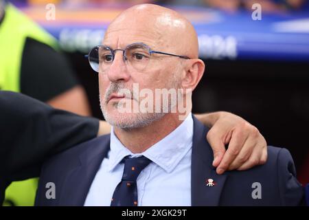 Fussball UEFA EURO 2024 Halbfinale Spanien - Frankreich am 09.07.2024 in der Muenchen Fussball Arena in Muenchen Luis de la Fuente ( Trainer/Cheftrainer Spanien ) Foto: Revierfoto Credit: ddp media GmbH/Alamy Live News Stock Photo