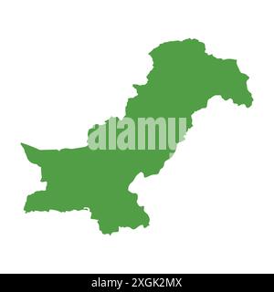 Geography Pakistani Map vector icon. Map of Pakistan. Flat Map of Pakistan Stock Vector