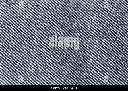 Gray and white kitchen cloth textile texture. Diagonal stripes Stock Photo