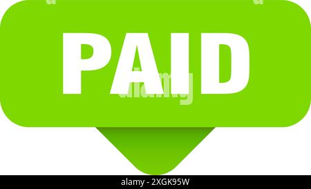 Paid Html Sticker paid sticker. paid sign on transparent background. rectangular button ...